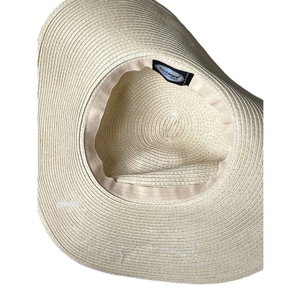 Surfwear Hawaiian Straw Sun Hat Classic Beach Hat Pink Sequins Women's Regular O - Picture 6 of 10